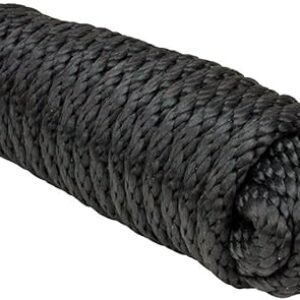 Extreme Max 3008.0016 Solid Braid MFP Utility Rope - 3/8" x 25', Black