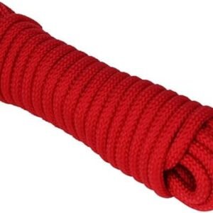 Extreme Max 3008.0355 16-Strand Diamond Braid Utility Rope - 1/2" x 25', Red
