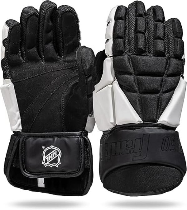 Franklin Sports NHL Street Hockey Gloves - Senior Lightweight Outdoor Roller + Street Hockey Gloves - 12" Inch Outdoor - Classic Fit - Senior Size