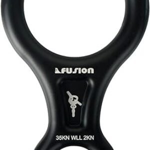 Fusion Climb Aluminum Descender - Figure 8 Descender Black