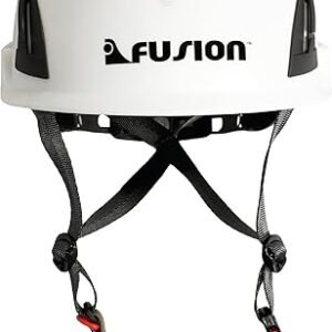 Fusion Climb Meka II Climbing and Zipline Safety Helmet - White, 6.25-Inch H x 10.3-Inch L x 8.25-Inch W