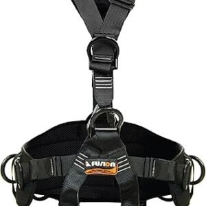 Fusion Climb Tac-Rescue, Construction Harness - Full Body Harness, 6 D-Ring Points, and Quick-Release Steel Buckle Safety Harness OSHA & ANSI Compliant