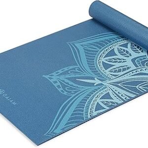 Gaiam Yoga Mat - Premium 6mm Print Extra Thick Non Slip Exercise & Fitness Mat for All Types of Yoga, Pilates & Floor Workouts (68"L x 24"W x 6mm Thick)