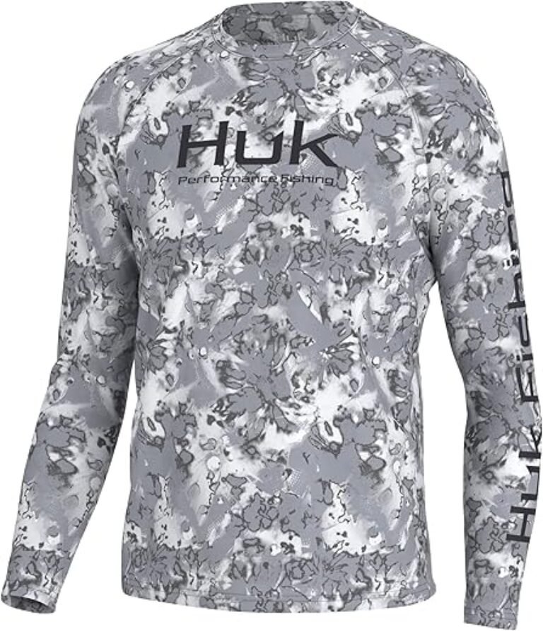 HUK Men's Pursuit Crew Long Sleeve, Sun Protecting Fishing Shirt