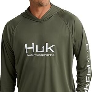 HUK Men's Pursuit Vented Long Sleeve Hoodie, Fishing Shirt with Hood