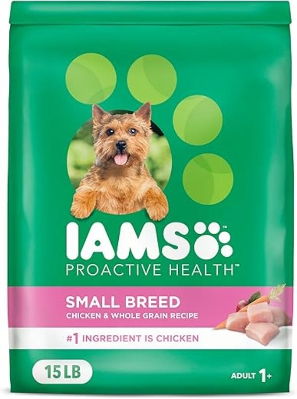 IAMS Proactive Health Small Breed Dog Food Dry with Real Chicken, 15 lb. Bag