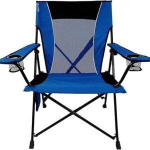 Kijaro Dual Lock Folding Camp Chairs - Versatile for Sports, Outdoors & Lawns - Locks Positions - Maldives Blue