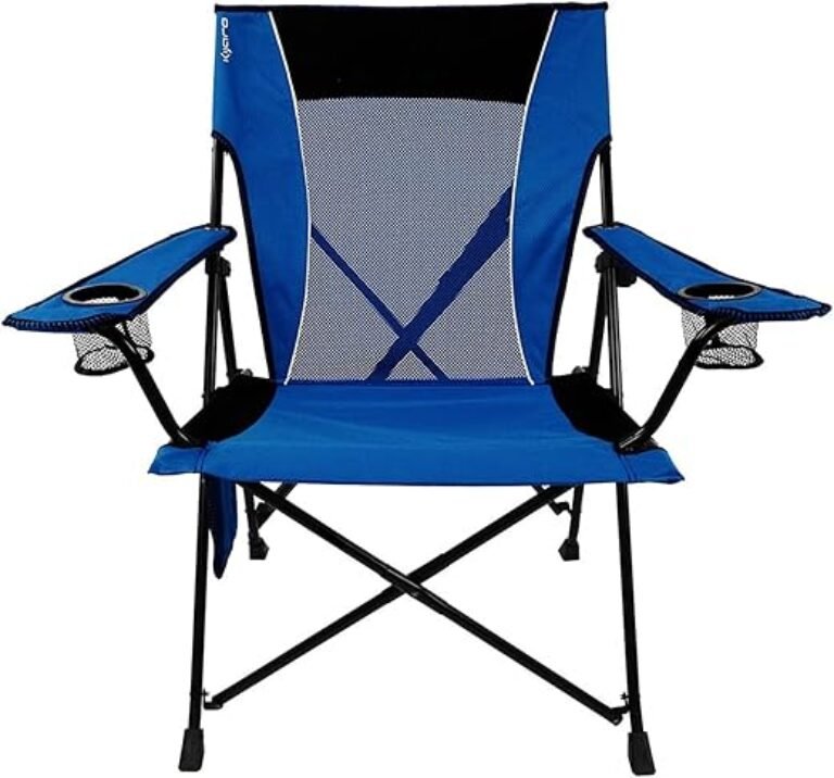 Kijaro Dual Lock Folding Camp Chairs - Versatile for Sports, Outdoors & Lawns - Locks Positions - Maldives Blue