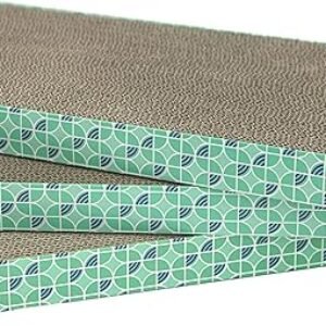 Kitty City XL Wide Corrugate Cat Scratchers 3 Pieces, Cat Scratching, Cat Scratch Pad, Door Clips, Furniture Protectors from Cat Scratching