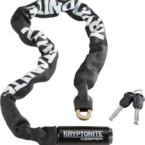 Kryptonite Keeper 785 Bike Chain Lock, 2.8 Feet Long Heavy Duty Anti-Theft Bicycle Chain Lock with Keys for Bike, Motorcycle, Scooter, Bicycle, Door, Gate, Fence