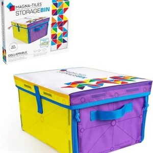 MAGNA-TILES Storage Bin & Interactive Play-Mat, The ORIGINAL Magnetic Building Brand
