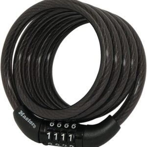 Master Lock Bike Lock Cable with Combination Black, 8143D