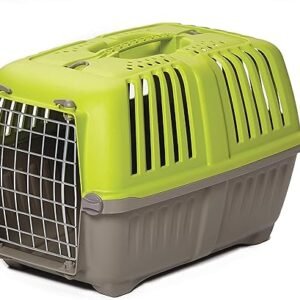 MidWest Homes for Pets Pet Carrier: Hard-Sided Dog Carrier, Cat Carrier, Small Animal Carrier in Green| Inside Dims 20.70L x 13.22W x 14.09H & Suitable for Tiny Dog Breeds (Pack of 1)