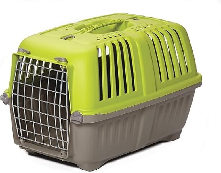 MidWest Homes for Pets Pet Carrier: Hard-Sided Dog Carrier, Cat Carrier, Small Animal Carrier in Green| Inside Dims 20.70L x 13.22W x 14.09H & Suitable for Tiny Dog Breeds (Pack of 1)