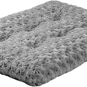 MidWest Homes for Pets Plush Pet Bed; Ombré Swirl & Cat Bed; Gray 17L x 11W x 1.5H - Inches for Toy Dog Breeds, 40618-SGB, 18-Inch