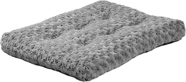 MidWest Homes for Pets Plush Pet Bed; Ombré Swirl & Cat Bed; Gray 17L x 11W x 1.5H - Inches for Toy Dog Breeds, 40618-SGB, 18-Inch