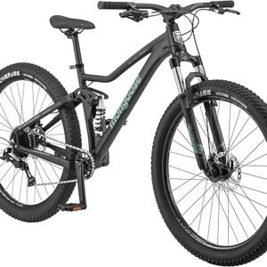 Mongoose Impasse 1.0, 2.0 or 3.0 Mountain Bike, 27.5 or 29 Inch Bike for Men and Women, 7, 8 or 9 Speed, Aluminum Frame, Suspension Fork, Trigger Shifter, Hydraulic or Mechanical Disc Brakes