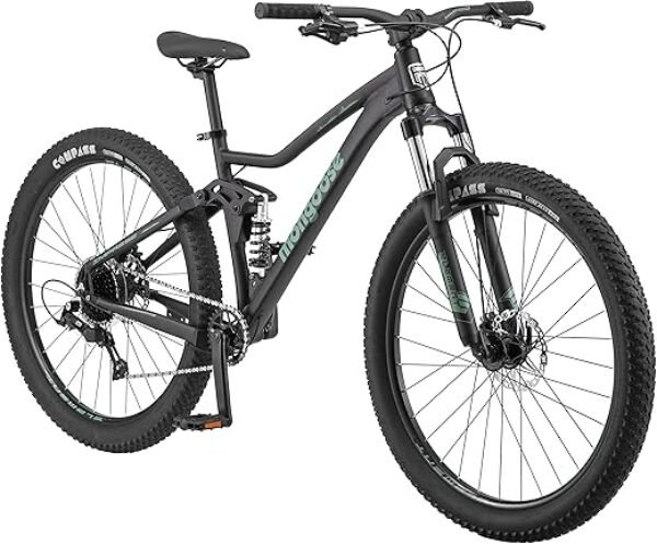 Mongoose Impasse 1.0, 2.0 or 3.0 Mountain Bike, 27.5 or 29 Inch Bike for Men and Women, 7, 8 or 9 Speed, Aluminum Frame, Suspension Fork, Trigger Shifter, Hydraulic or Mechanical Disc Brakes