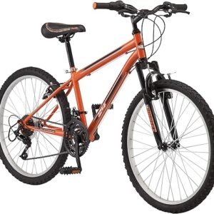 Mountain Sport Bike, 24 or 26 inch Mountain Bike for Youth and Adults, 18 Speed, Steel Frame, Knobby Tires, Front Suspension Fork, Twist Shifters, Linear Pull Brakes, Youth and Adult Bicycle