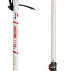 MSR DynaLock Trail 2-Section Alumunium Backcountry Poles, White, 80-140cm