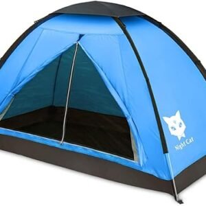 Night Cat Backpacking Tent for One 1 to 2 Persons Lightweight Waterproof Camping Hiking Tent for Adults Kids Scouts Easy Setup Single Layer 2.2x1.2m