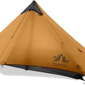 Night Cat Ultralight Tent 1 Person for Professional Backpacker Hiker 2 LBS Only Lanshan Backpacking Bivvy Ground Tent Heavy Rain Waterproof Trekking Pole Not Included