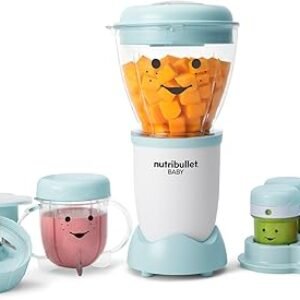 NutriBullet NBY-50100 Baby Complete Food-Making System, 32-Oz, White, Blue, Clear