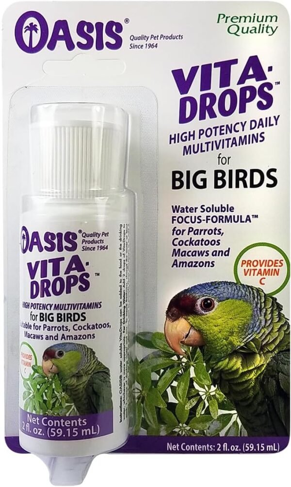 OASIS #80058 Vita Drops for Big Birds, 2 oz.