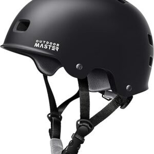 OutdoorMaster Skateboard Cycling Helmet - Two Removable Liners Ventilation Multi-Sport Scooter Roller Skate Inline Skating Rollerblading for Kids, Youth & Adults