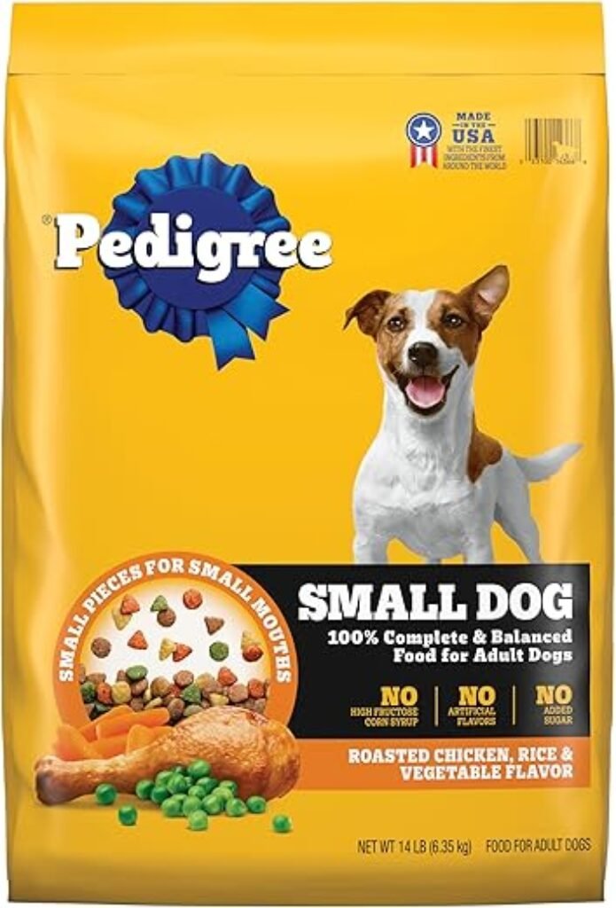 Pedigree Complete Nutrition Adult Small Dog Dry Dog Food, Roasted Chicken, Rice & Vegetable Flavor, 14 lb. Bag