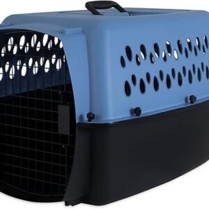 Petmate Pet Porter Fashion Dog Kennel 26", Parisian Blue & Black, for Pets 20-25lbs, Made in USA