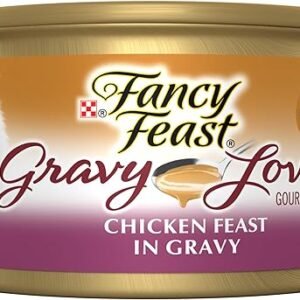 Purina Fancy Feast Gravy Wet Cat Food, Gravy Lovers Chicken Feast in Grilled Chicken Flavor Gravy - (24) 3 oz. Cans