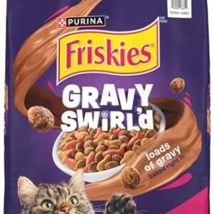 Purina Friskies Dry Cat Food Gravy Swirl'd With Flavors of Chicken, Salmon and Gravy - 16 lb. Bag