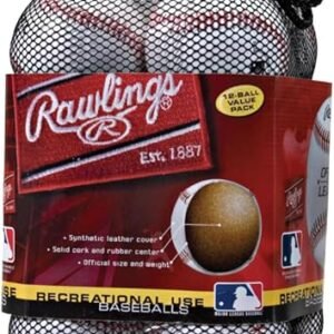 Rawlings | Official League Recreational Use Practice Baseballs | Youth | Bag of 12 | OLB3BAG12 | 12 Count