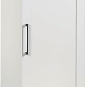 Sauder HomePlus Narrow Pantry Storage Cabinet Slim Single Door with Adjustable Shelves, Kitchen Laundry Bathroom Storage Cabinet, in Soft White