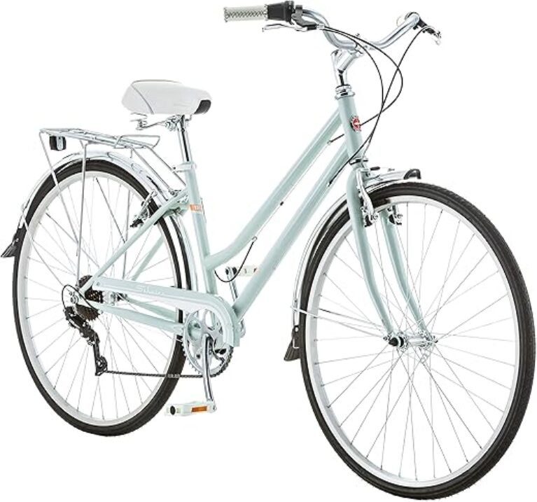 Schwinn Wayfarer Hybrid Bike, 700c Mens and Womens Bike, 7-Speed Hybrid Bicycle, Retro Steel Frame, Front and Rear Linear Pull Brakes, Fenders, Cargo Space, Adult Bicycle