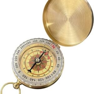 SharpSurvival Old Fashioned Compass - Glow in The Dark Military Compass for Accurate Orienteering and Navigation - Handheld Lightweight Compass Survival Tools for Hiking, Camping and Backpacking