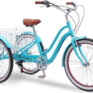 sixthreezero EVRYjourney 26 Inch 7-Speed Hybrid Adult Tricycle with Rear Basket