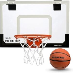 SKLZ Pro Mini Indoor Basketball Hoop - Over The Door – Portable - Great for Home, Dorms, Offices, and Gifts