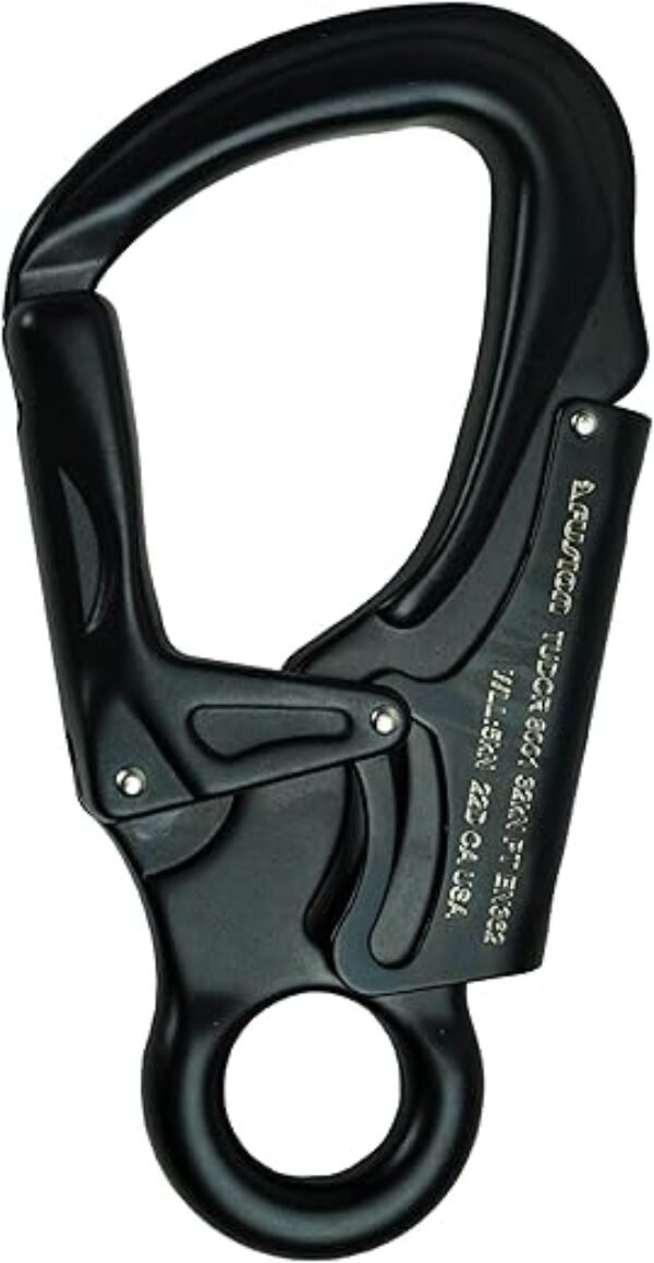 Snap Auto Locking Carabiner 32KN - Fusion Climb® Tudor - Professional Rock Climbing Carabiner - Heavy Duty Steel Clip - Snap Locking Carabiner for Climbing, Rappelling, D Shaped - UIAA ANSI Compliant