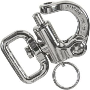 Snap Shackle 18KN - Fusion Climb® Delta - Professional Sailing Rigging Swivel Snap Hook - Heavy Duty Steel - Quick Release Snap Shackle for Rope, Sailing, Rigging, Lifeline - OSHA ANSI Compliant
