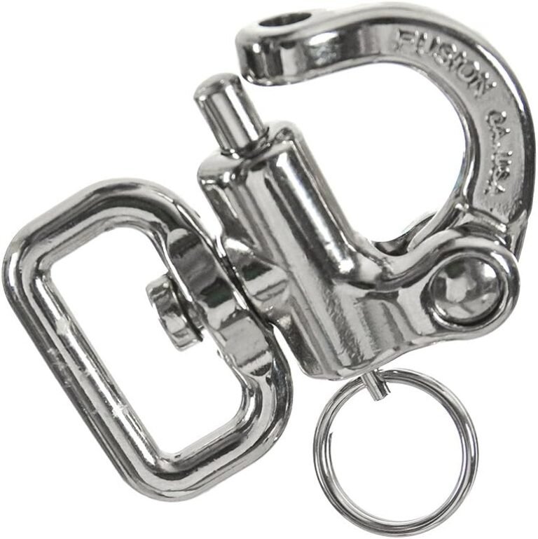 Snap Shackle 18KN - Fusion Climb® Delta - Professional Sailing Rigging Swivel Snap Hook - Heavy Duty Steel - Quick Release Snap Shackle for Rope, Sailing, Rigging, Lifeline - OSHA ANSI Compliant