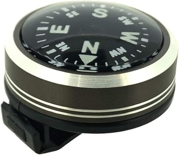 Sun Company WristLock - Aluminum Wrist Compass for Watch or Paracord Bracelet | Clip-On, Locking Design | Accessory for Camping, Hiking, Navigation