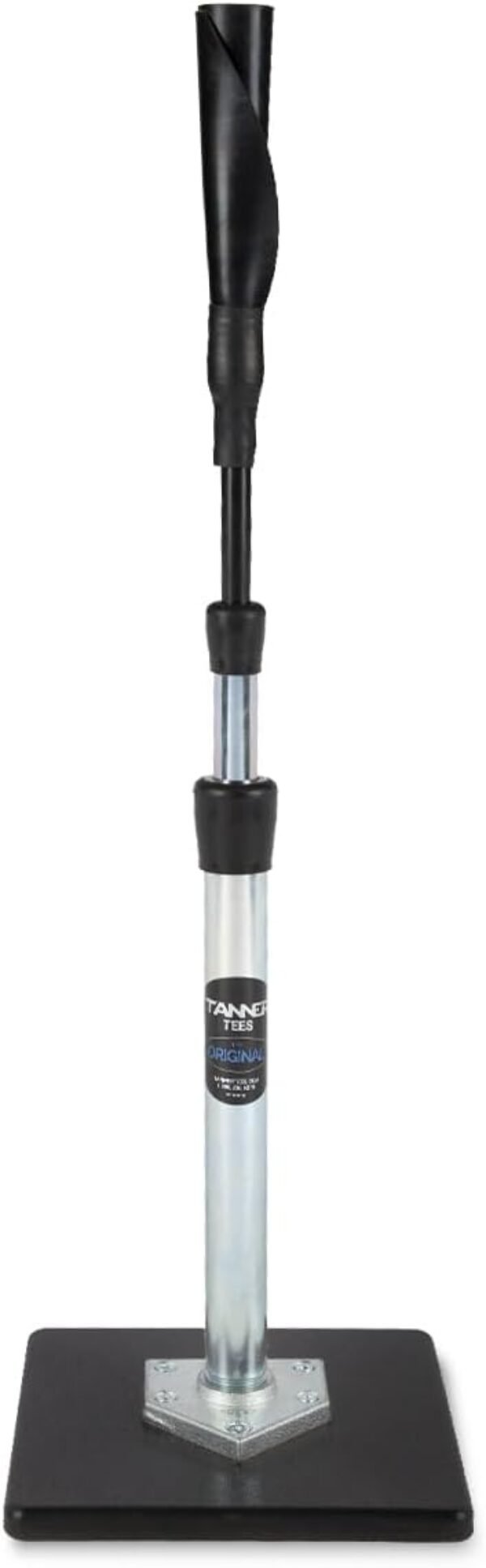 Tanner Tee The Original Batting Tee – Adjustable Pro Hitting Tee for Baseball & Softball, Steel Shaft, Composite Base, Hand-Rolled Rubber Top, 26"-43" Height