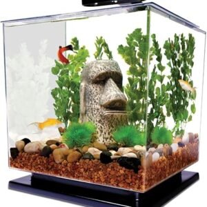 Tetra 3 Gallon Fish Tank, Aquarium Starter Kit with Pedestal Base, LED Light and Filter, For small tropical fish, guppies, goldfish, or betta