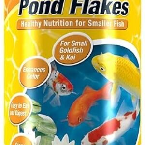 TetraPond Pond Flakes, Complete Nutrition for Smaller Pond Fish, Fish Food for Goldfish and Koi Fish, 6.35 Ounces