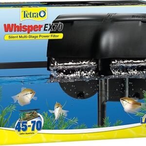 Tetra Whisper EX 70 Filter For 45 To 70 Gallon aquariums, Silent Multi-Stage Filtration, WHITE