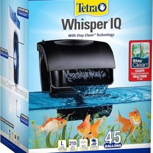 Tetra Whisper IQ Power Filter 45 Gallons, 215 GPH, With Stay Clean Technology