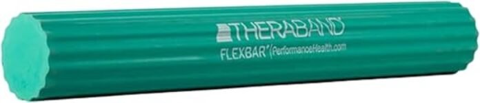 THERABAND FlexBar, Tennis Elbow Therapy Bar, Relieve Tendonitis Pain & Improve Grip Strength, Resistance Bar for Golfers Elbow & Tendinitis, Green, Medium, Intermediate