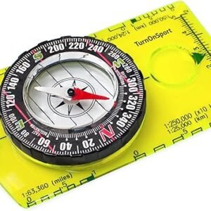 TurnOnSport Orienteering Compass - Advanced Scout Compass for Hiking, Camping, and Backpacking - Best Survival Gifts for Kids
